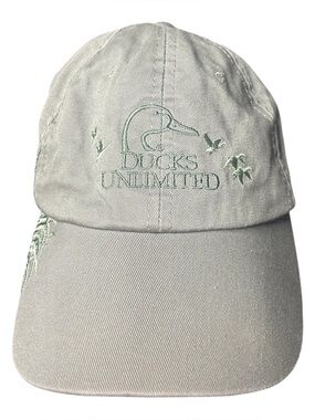 Ducks Unlimited DU Leader Hat Embroidered w/ Hunting Dog Cap Adjust Strap Green